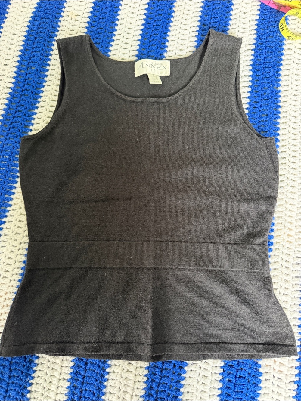 Casual Corner Annex Petite - Black Sleeveless Knit Tank - SP